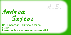 andrea sajtos business card